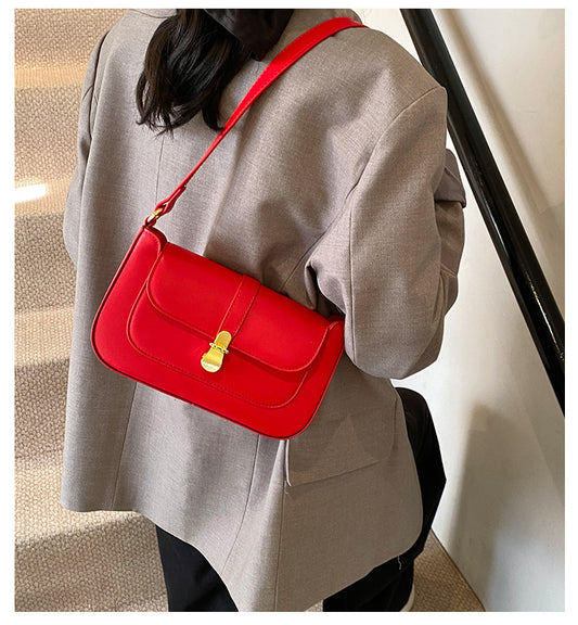 2025 new single-shoulder niche design fashionable ladies bag textured commuter handbag messenger bag temperament small bag