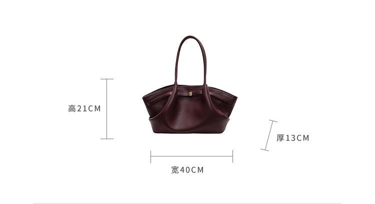 2025 Spring New Casual Simple Tote Bag Women's Office Commuter Large Capacity Shoulder Bag