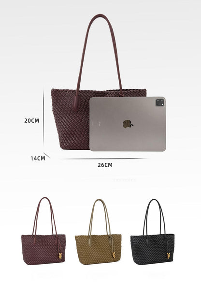 Tote bag for women 2024 new autumn and winter niche one-shoulder crossbody large capacity commuter woven bag