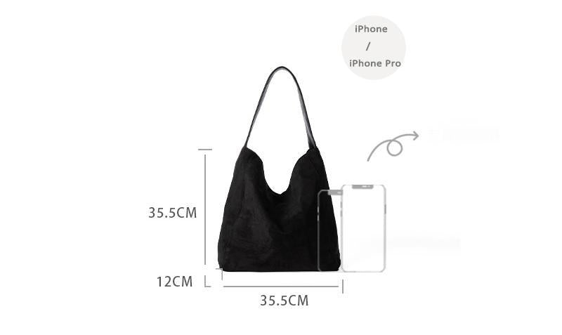 2024 New Korean Autumn and Winter Fashion Suede Soft Texture Tote Bag Casual Large Capacity Single Shoulder Handbag