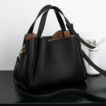 2025 basket high-end shoulder bag, versatile bucket shoulder bag