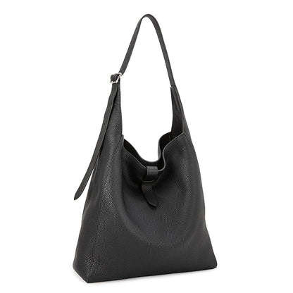 Tote bag for women, retro top-layer genuine cowhide, one-shoulder, crossbody,large-capacity commuter underarm bag