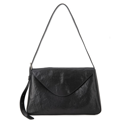 Underarm bag, Jurchen top layer cowhide, soft, high-end, niche, large-capacity, shoulder and crossbody commuter bag