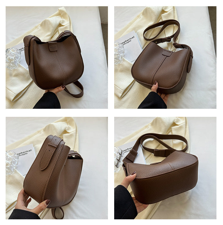 High-quality simple crossbody bag for ladies, versatile 2025 new spring and summer niche French shoulder bag