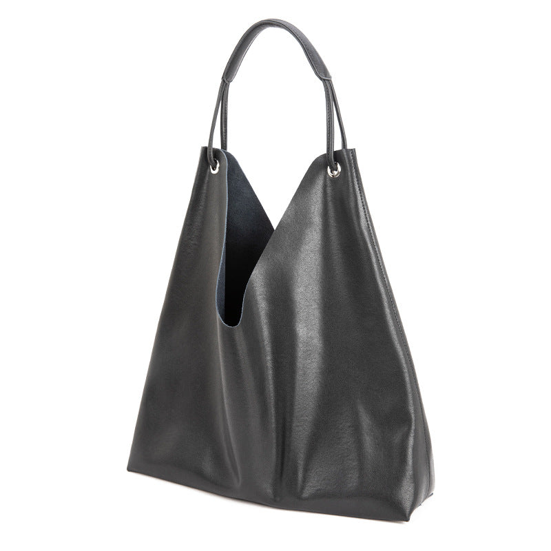 Tote bag for women 2024 new high-quality texture niche genuine cowhide large-capacity underarm commuter bag