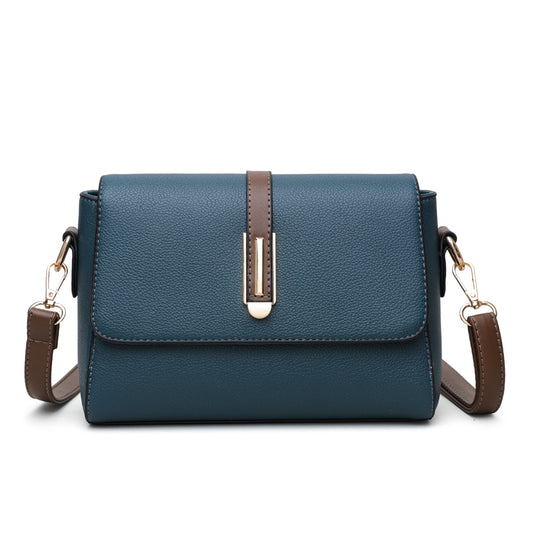 2025 new style small square bag for women, fashionable soft leather, single shoulder messenger bag, solid color