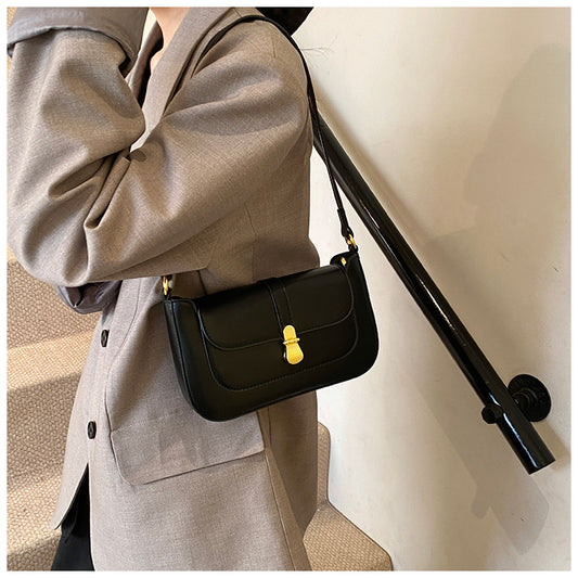 2025 new single-shoulder niche design fashionable ladies bag textured commuter handbag messenger bag temperament small bag