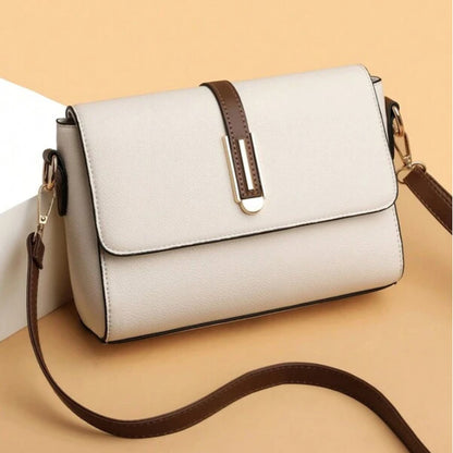 2025 new style small square bag for women, fashionable soft leather, single shoulder messenger bag, solid color