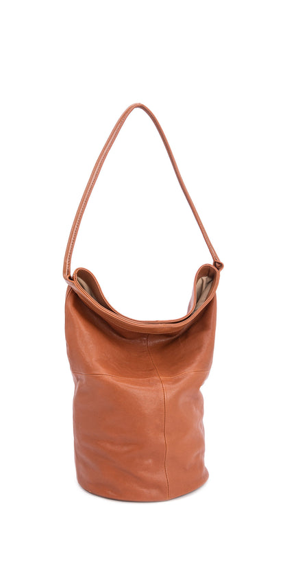 Bucket bag for women 2024 new high-end niche design shoulder and crossbody genuine cowhide commuter bag