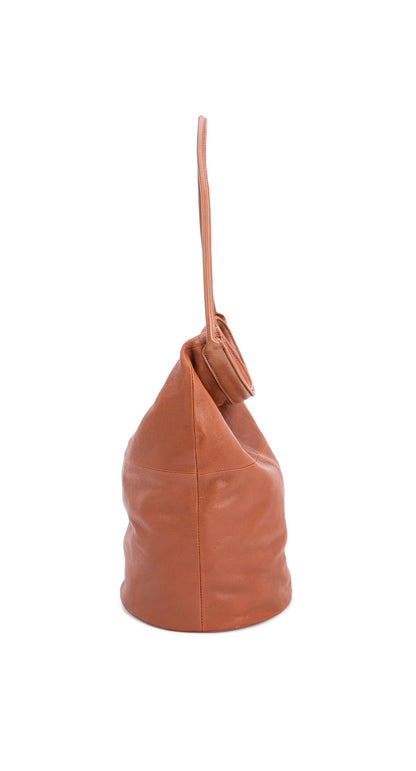 Bucket bag for women 2024 new high-end niche design shoulder and crossbody genuine cowhide commuter bag