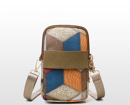 High-quality texture, versatile niche shoulder bag, new style, fashionable and versatile women's bag, contrast color mobile phone bag