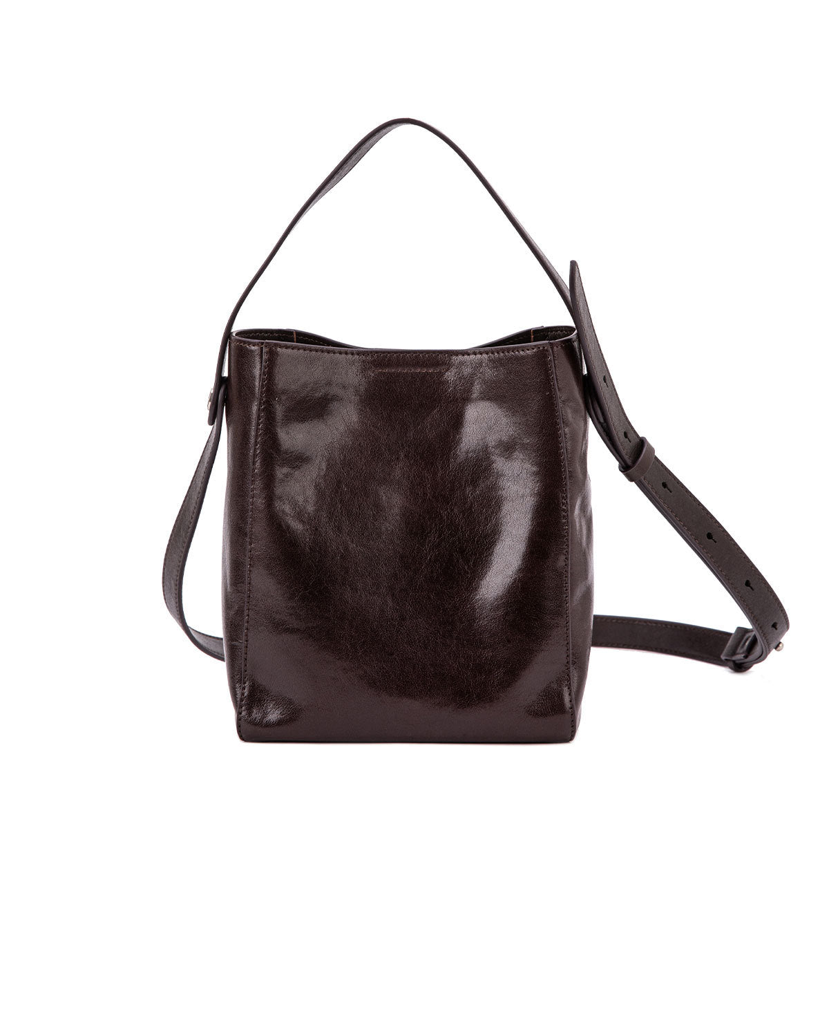 Bucket bag for women in autumn and winter, high-end niche design, top-layer vegetable tanned genuine cowhide shoulder and crossbody bag