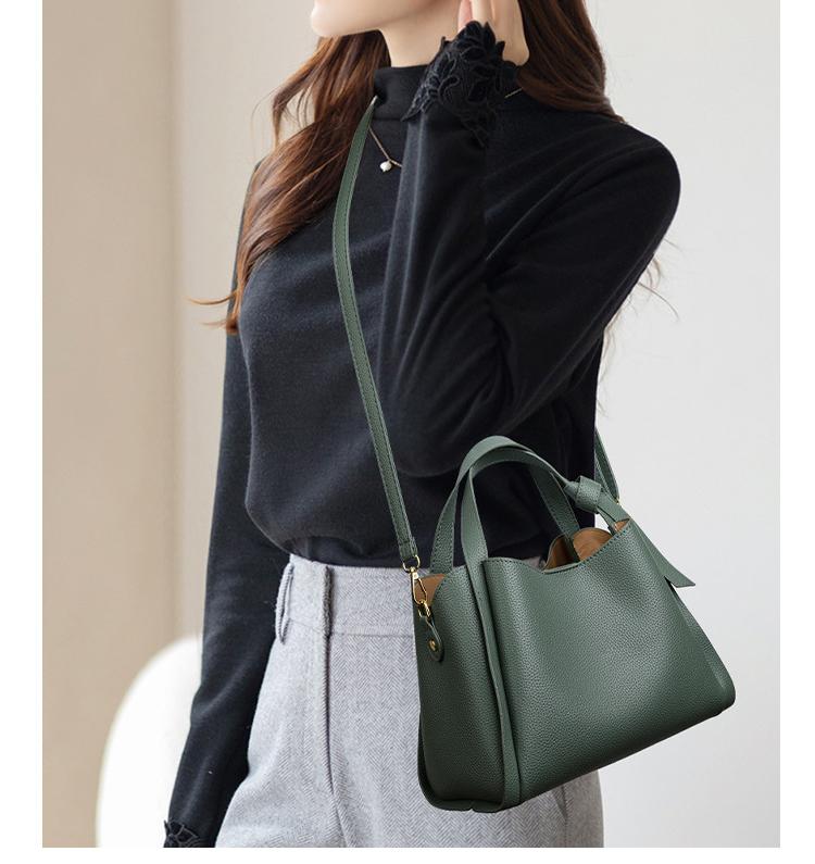 2025 basket high-end shoulder bag, versatile bucket shoulder bag