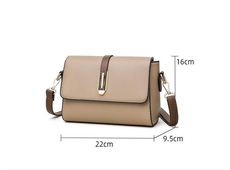 2025 new style small square bag for women, fashionable soft leather, single shoulder messenger bag, solid color