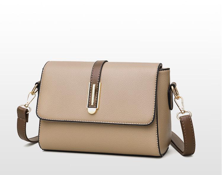 2025 new style small square bag for women, fashionable soft leather, single shoulder messenger bag, solid color