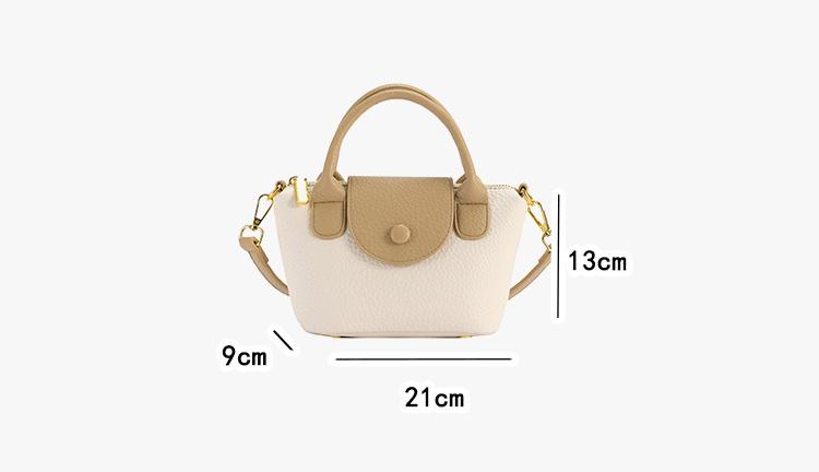 2025 new style trendy all-match crossbody bag fashionable contrast color portable bucket bag