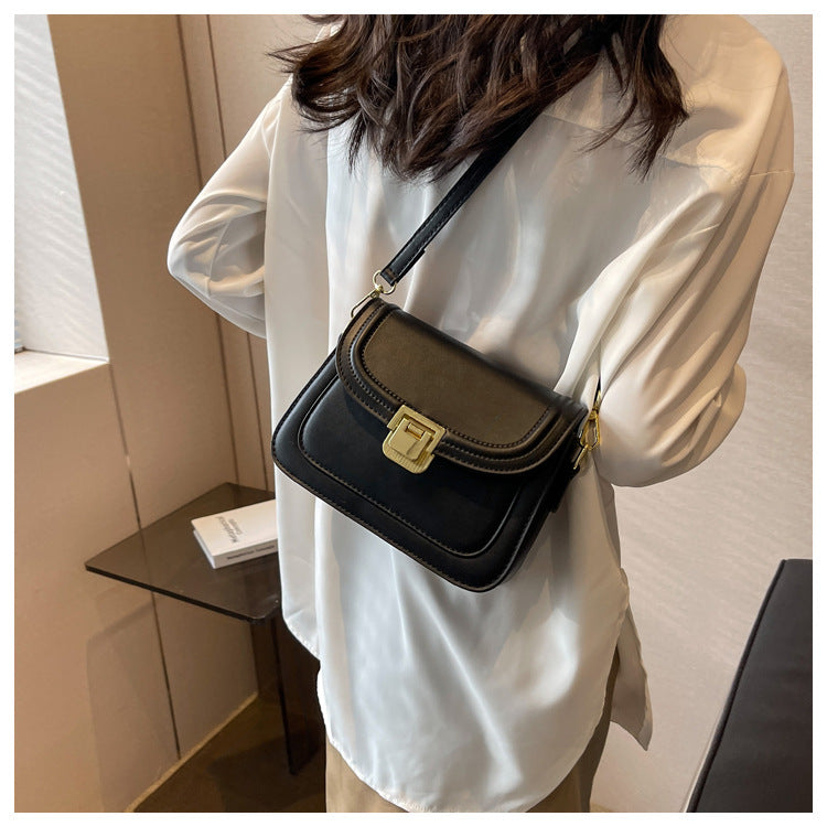 Western retro bag for women 2023 popular new style trendy online celebrity shoulder bag versatile ins crossbody small square bag