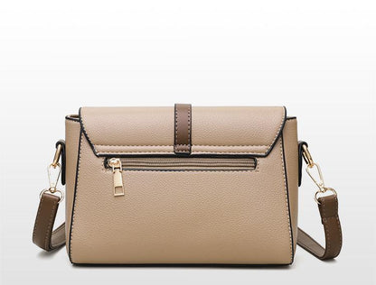 2025 new style small square bag for women, fashionable soft leather, single shoulder messenger bag, solid color