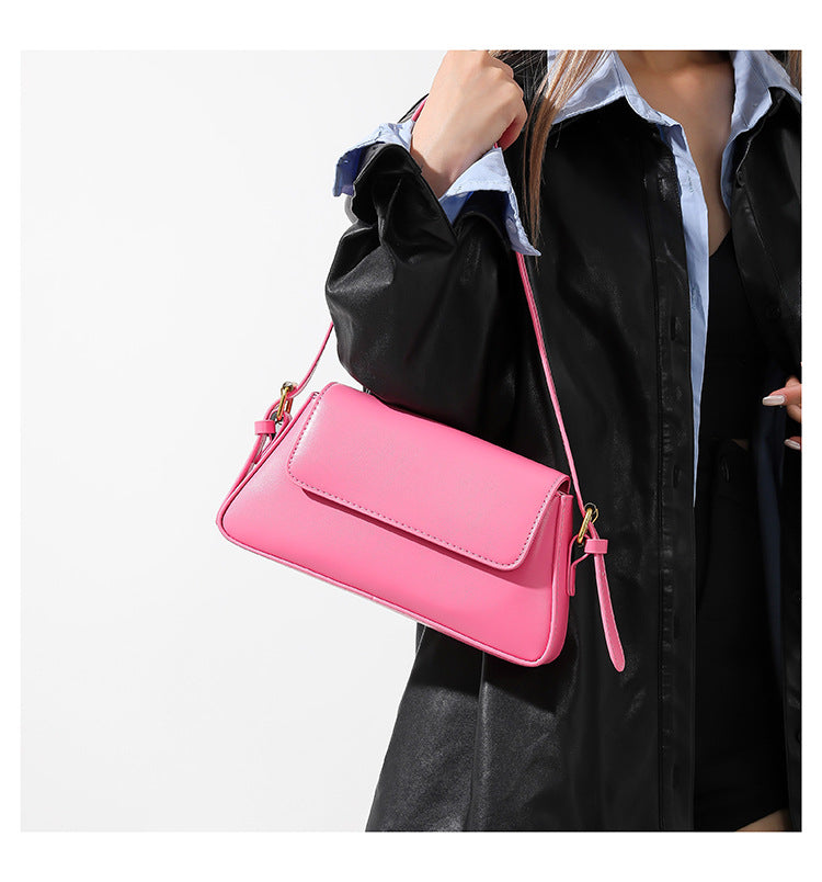 2025 new style fashion small square bag this year popular texture solid color shoulder underarm bag