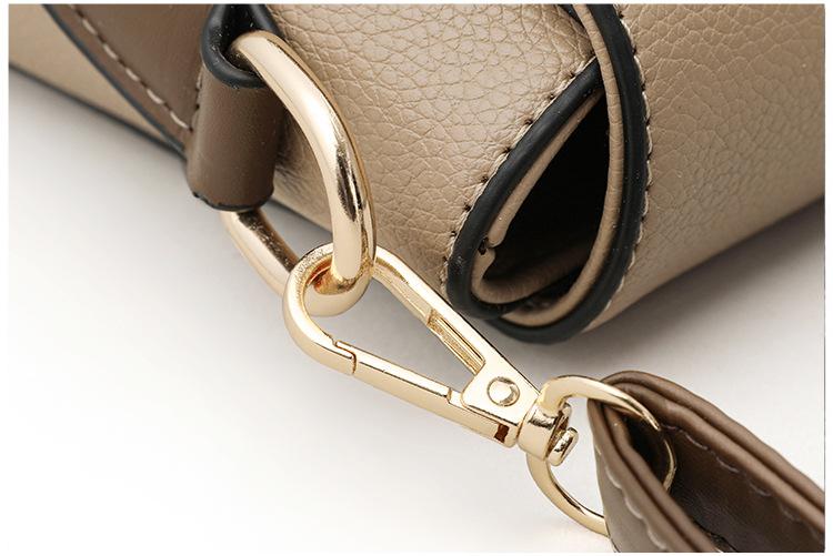 2025 new style small square bag for women, fashionable soft leather, single shoulder messenger bag, solid color