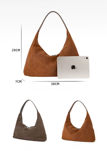 Dumpling bag for women, new style for autumn and winter, high-end niche genuine cowhide shoulder underarm bag