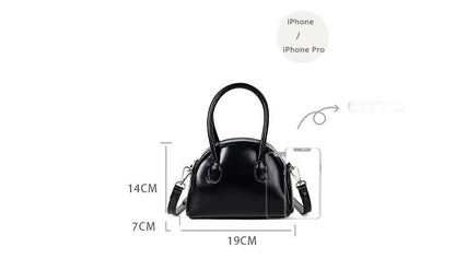 New niche design textured shiny shoulder messenger bag for women simple and versatile mini hand-held bowling bag color