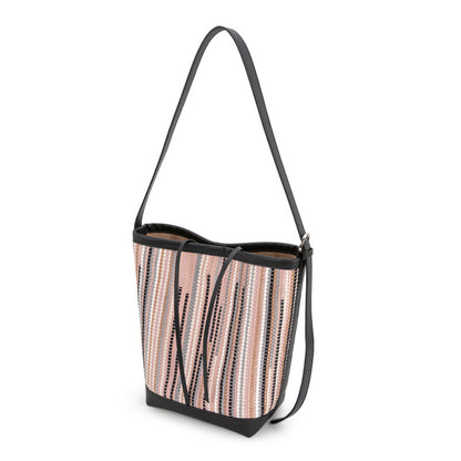 Bucket bag for women, crossbody, high-end, niche design, new large-capacity woven commuter bag